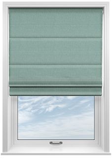 Delicate Chevron, Turquoise - Roman Blind